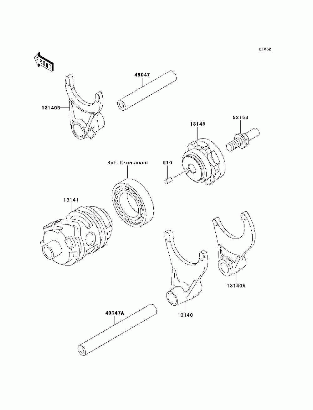 Gear change drum_shift fork(s)