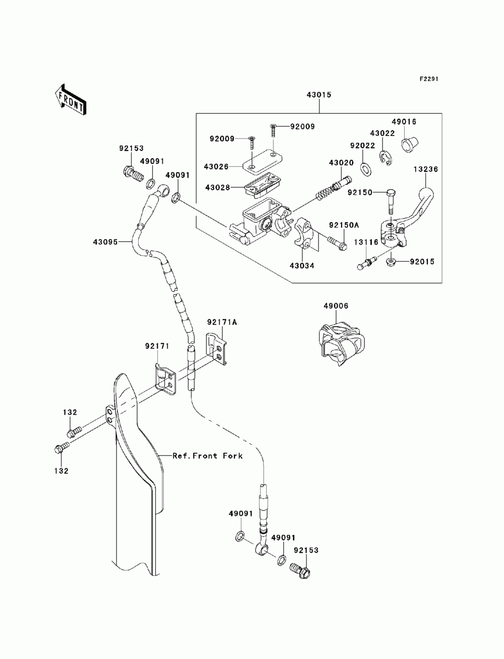 Front master cylinder