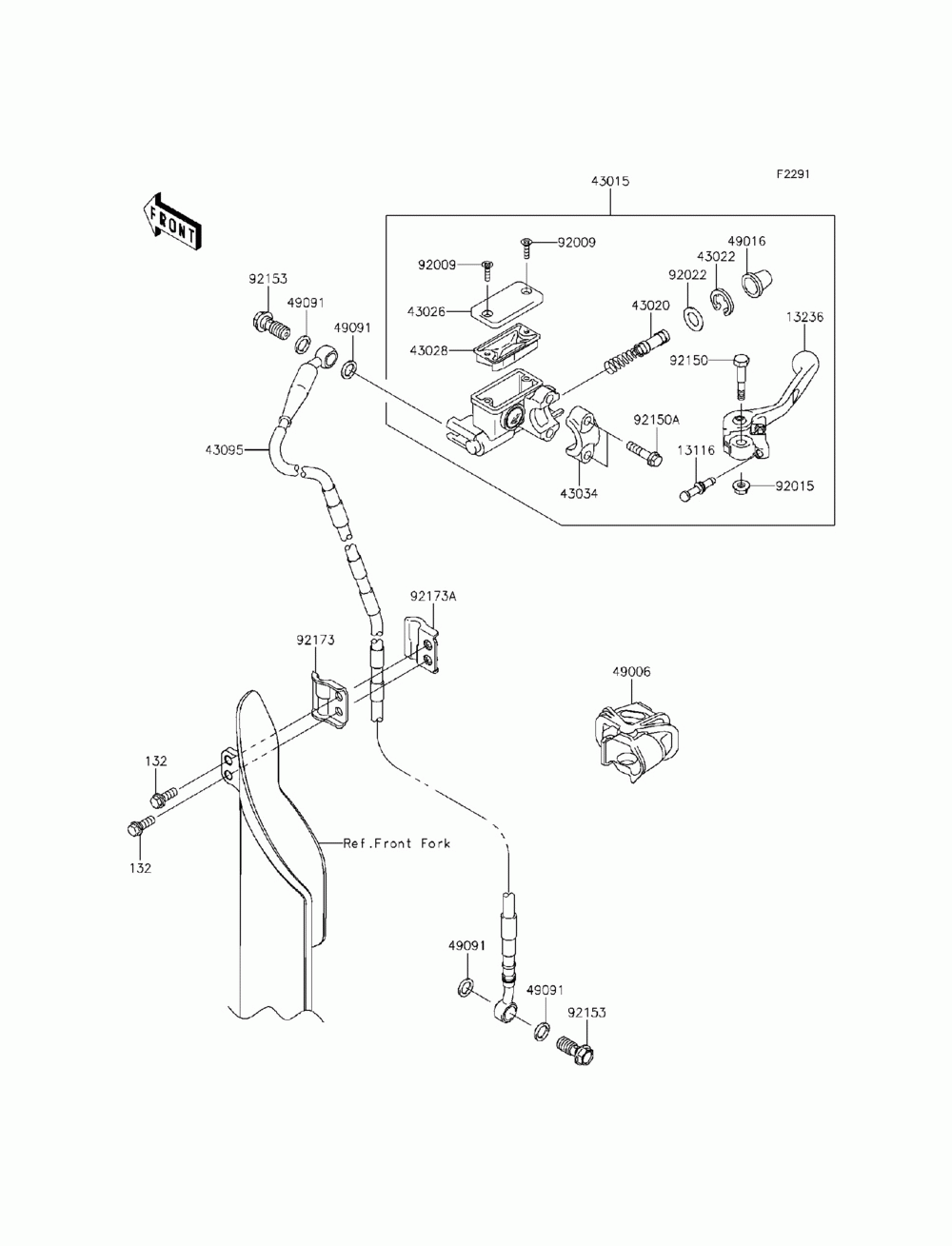 Front master cylinder