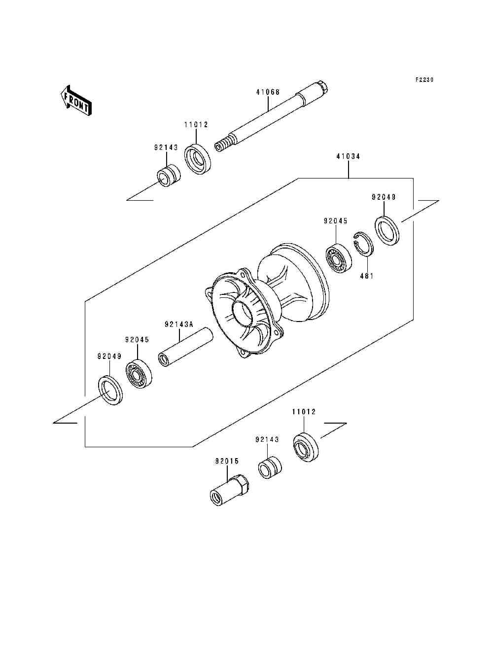 Front hub(kx500-e4  e5)