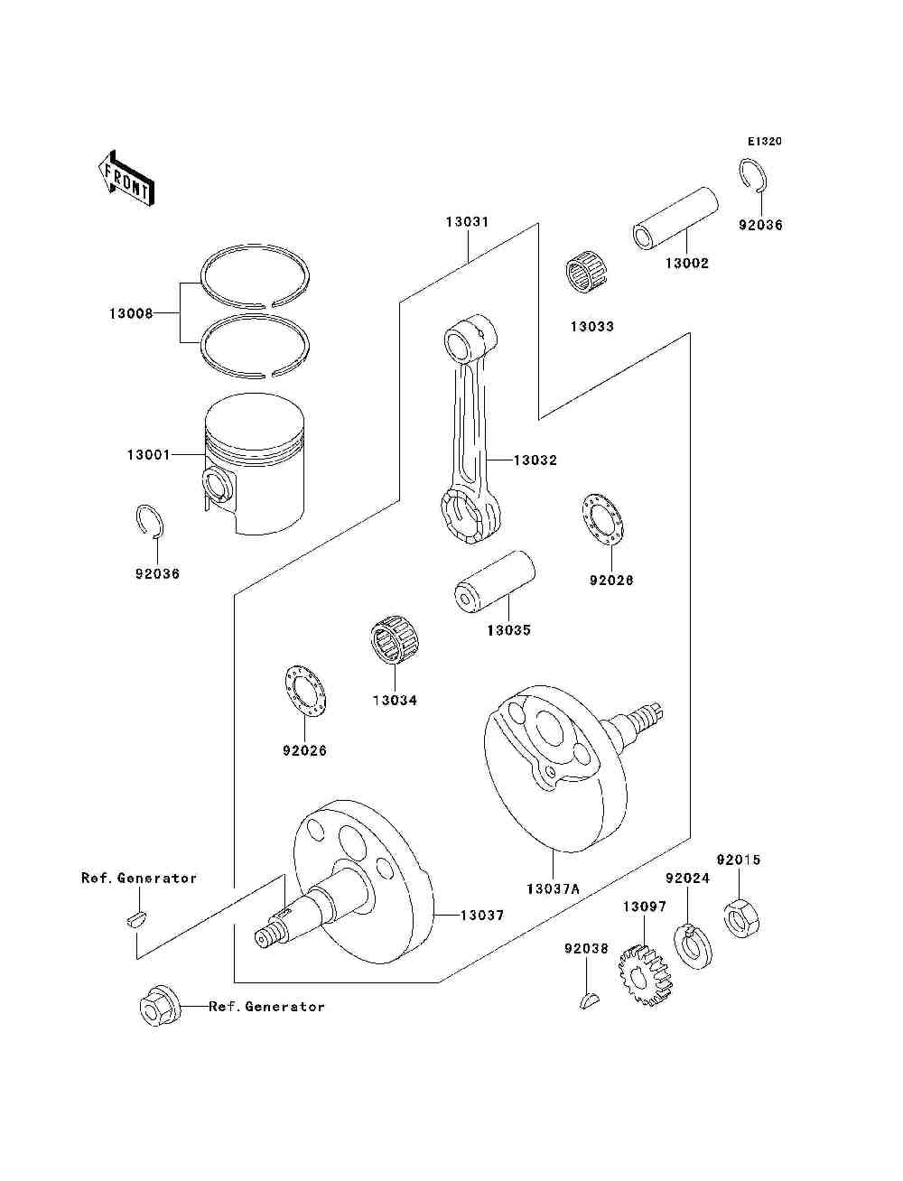 Crankshaft  piston(s)