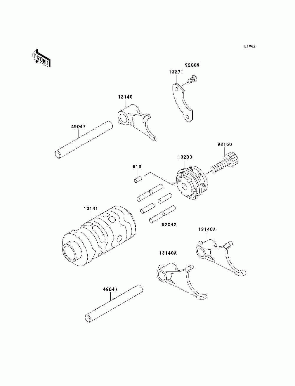 Gear change drum_shift fork(s)