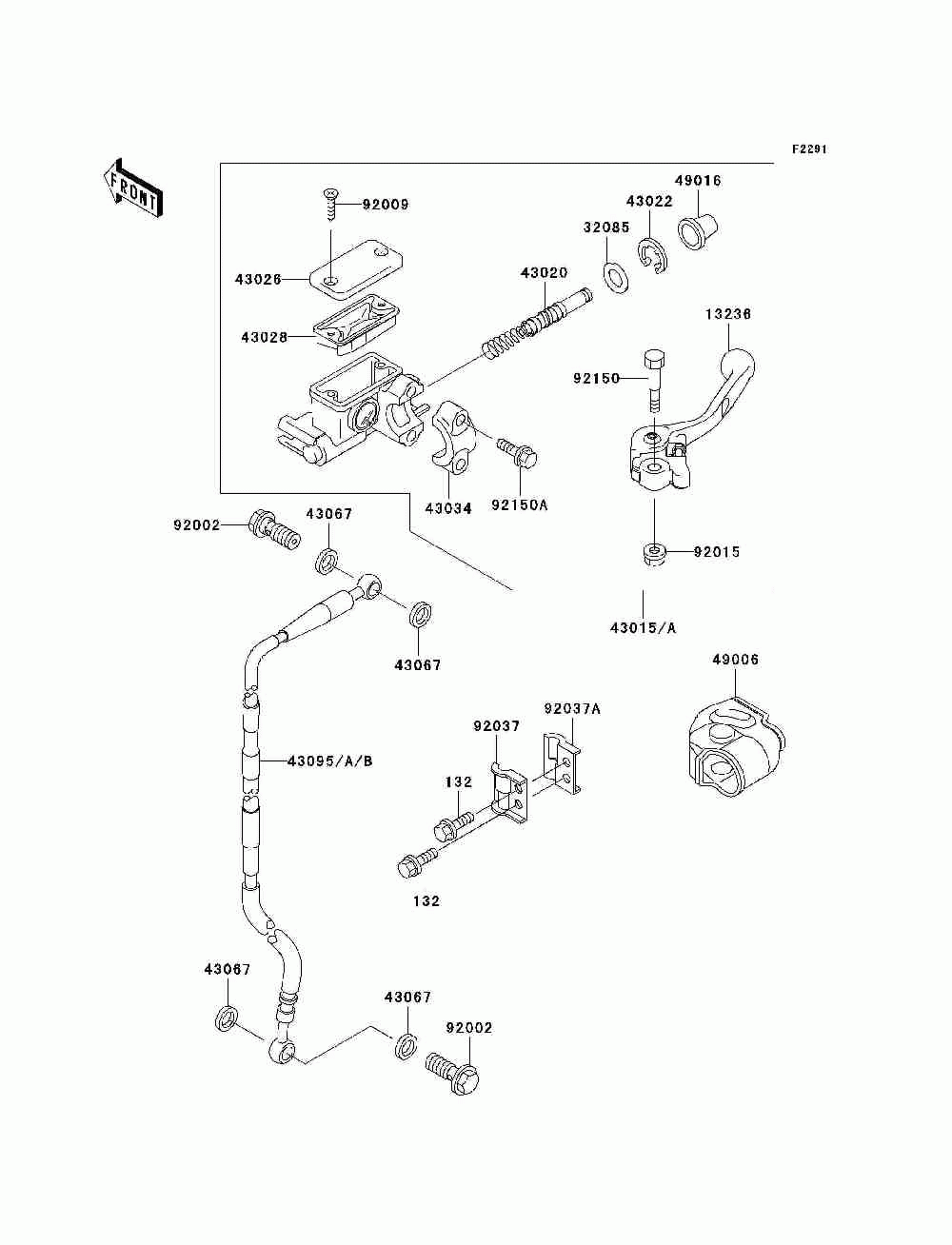 Front master cylinder