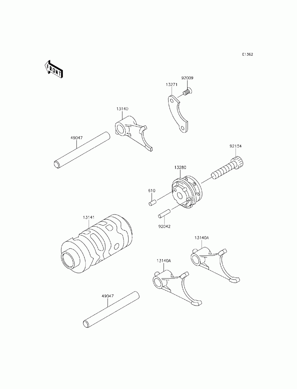 Gear change drum_shift fork(s)