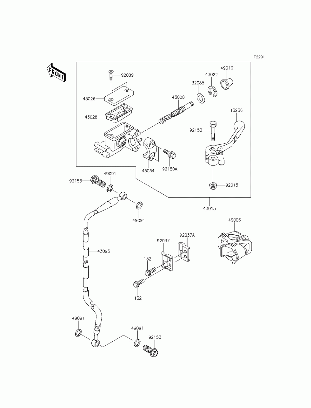 Front master cylinder