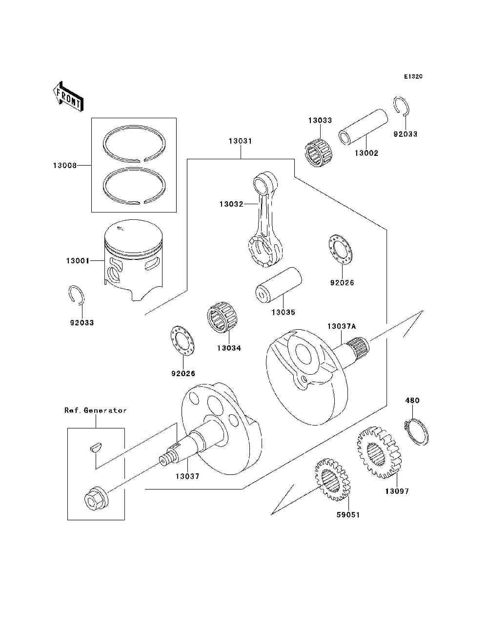 Crankshaft  piston(s)