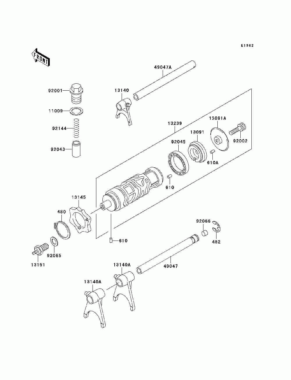 Gear change drum_shift fork(s)