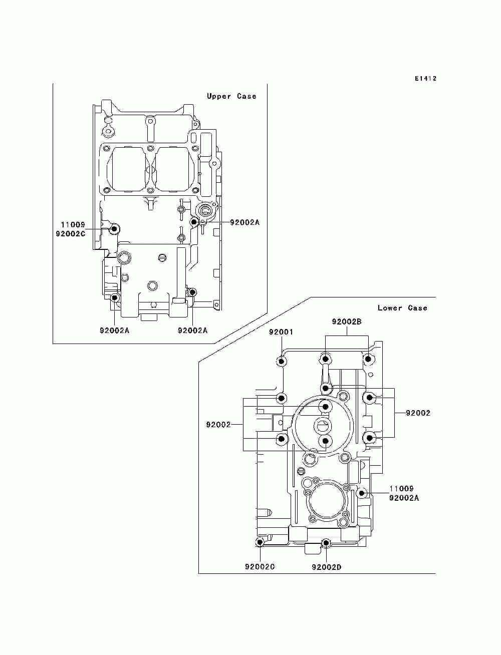 Crankcase bolt pattern