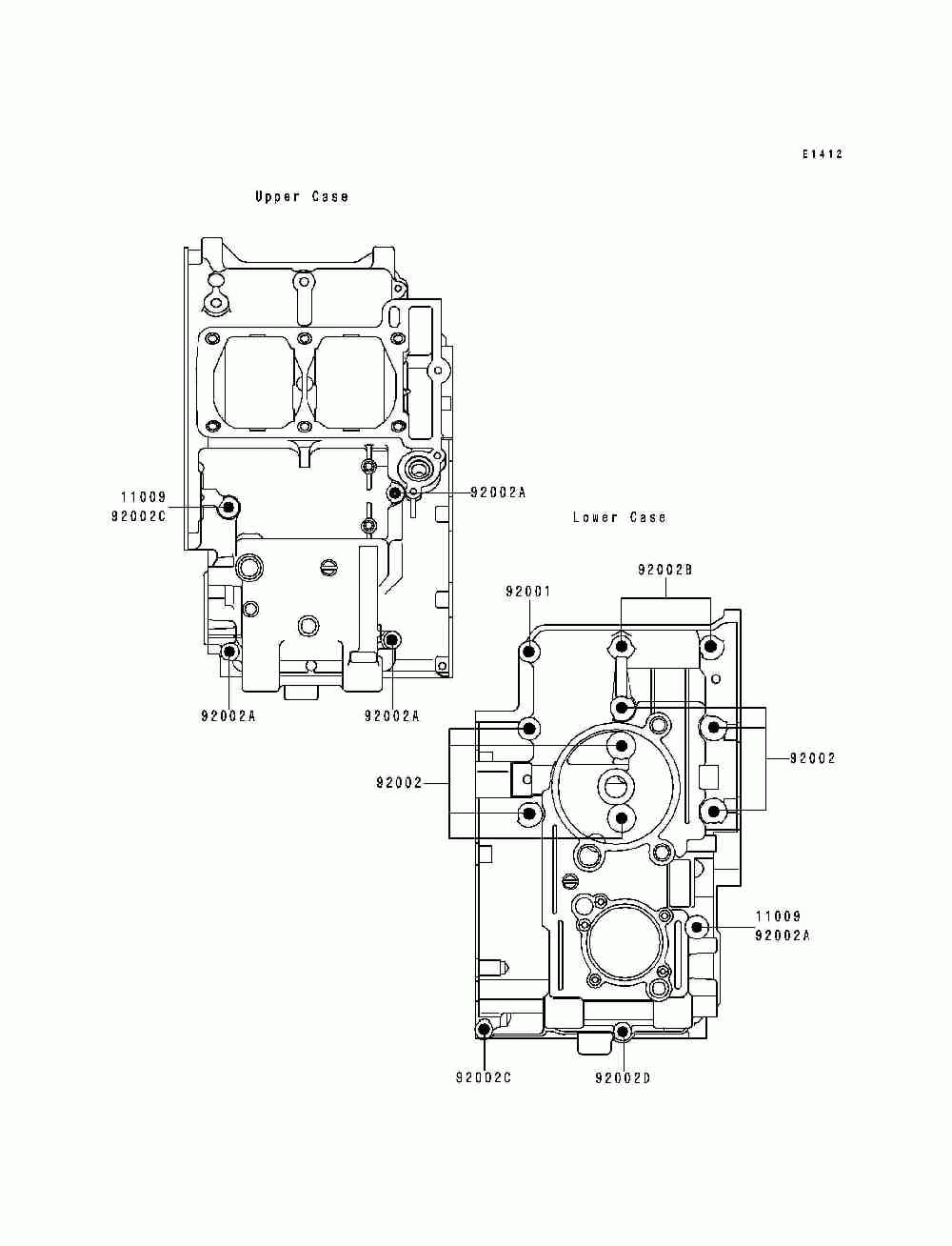 Crankcase bolt pattern