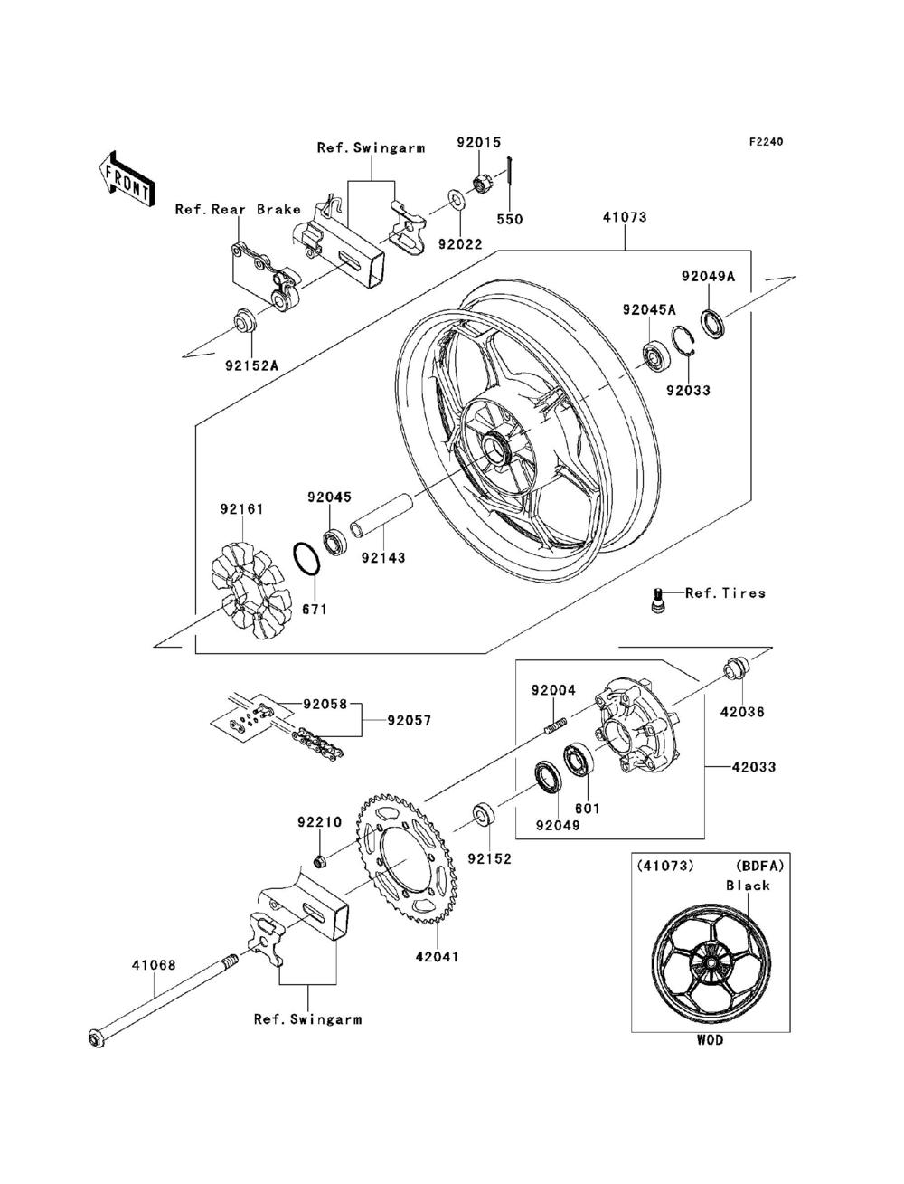 Rear wheel  chain