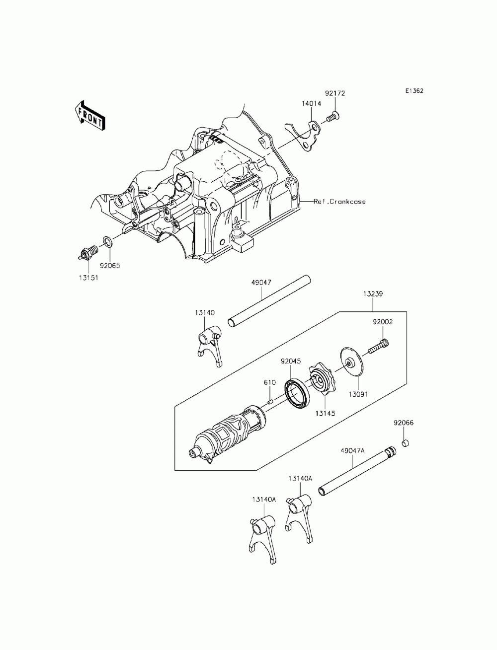 Gear change drum_shift fork(s)