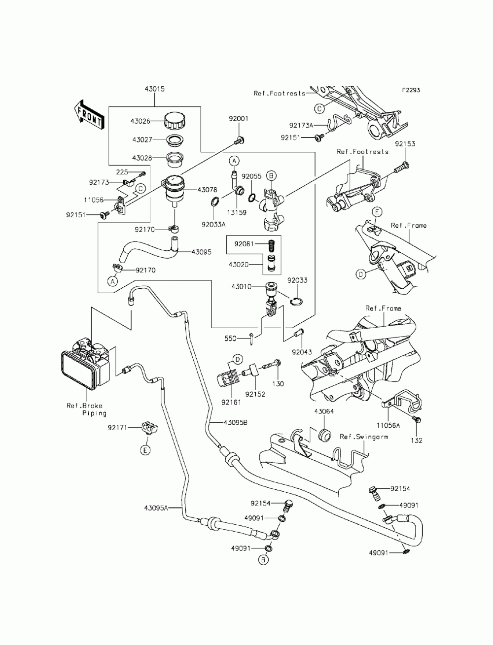 Rear master cylinder