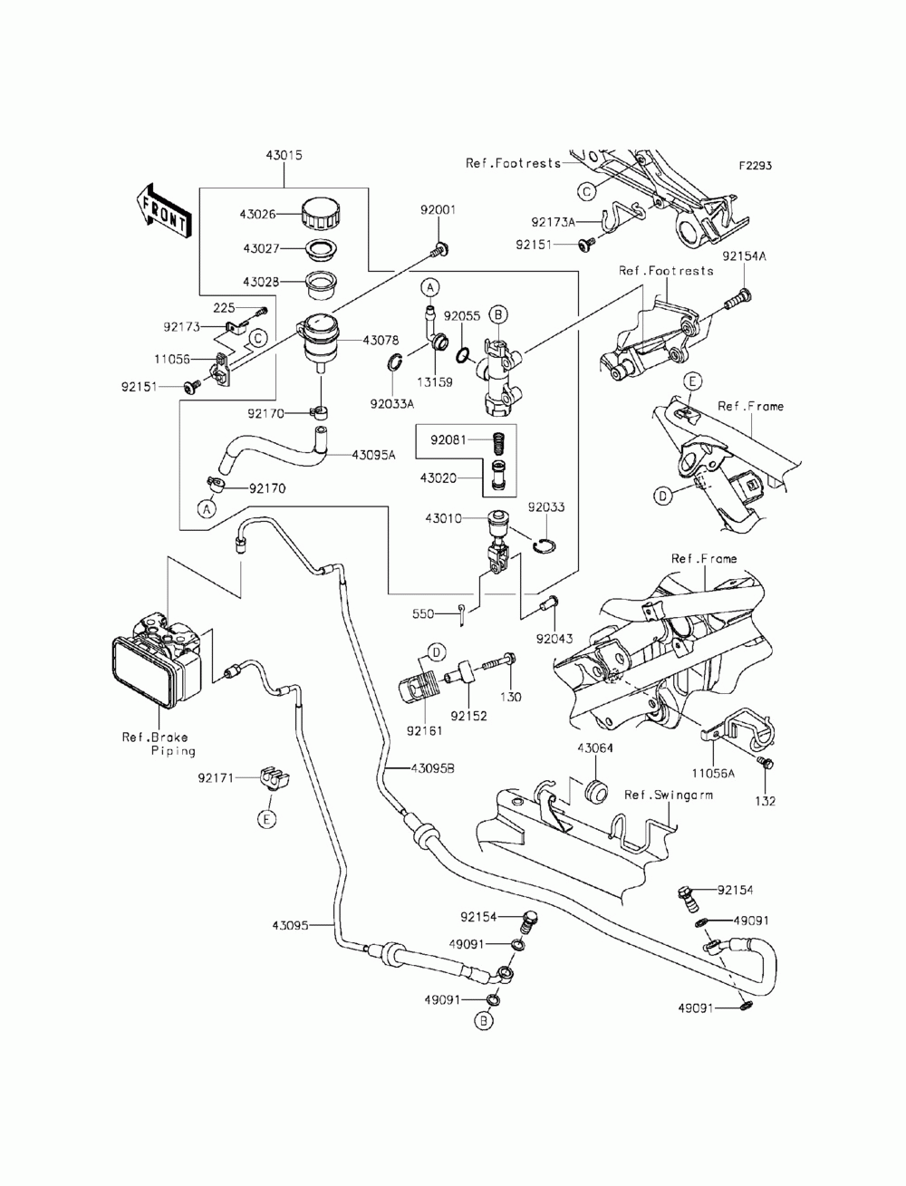 Rear master cylinder