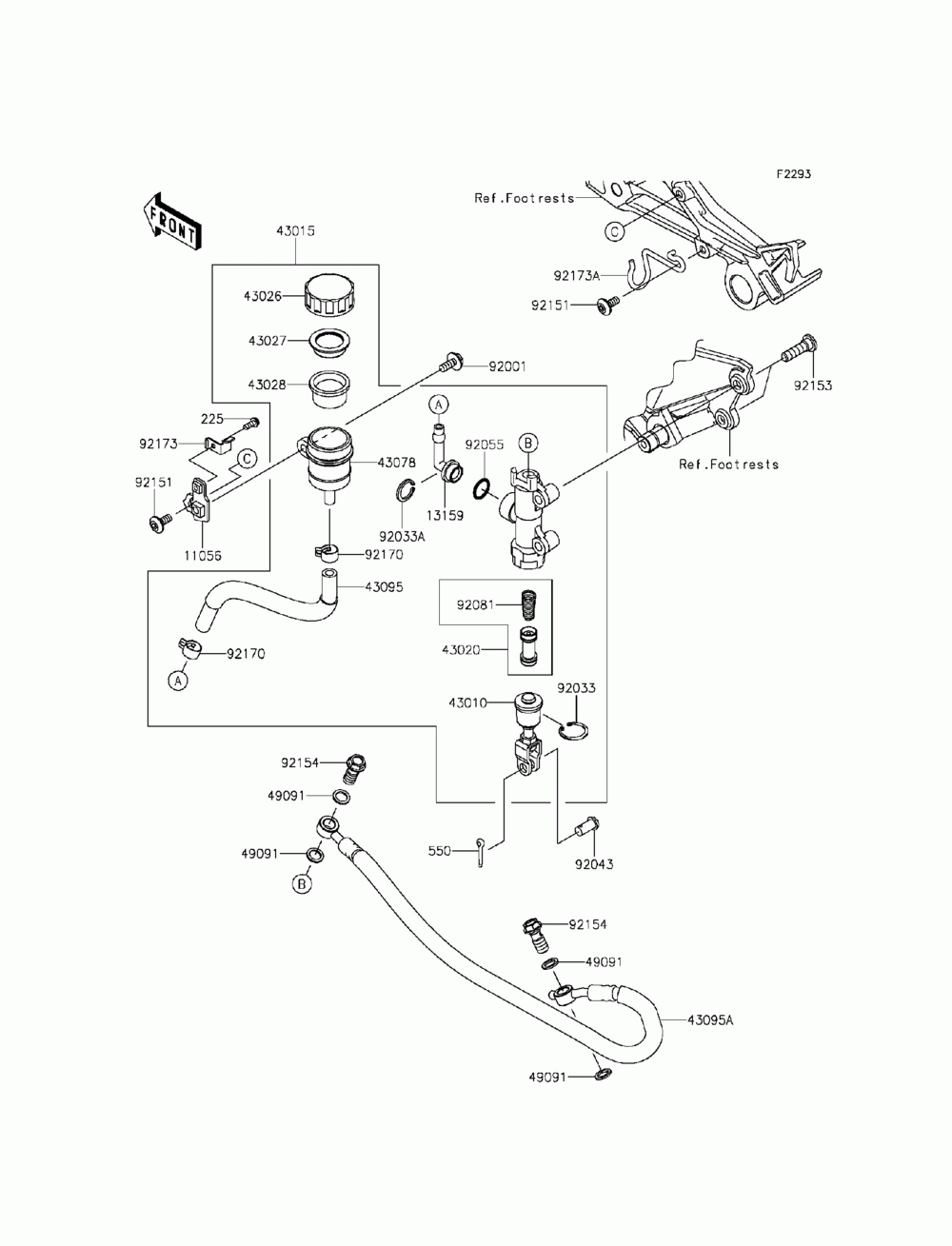 Rear master cylinder