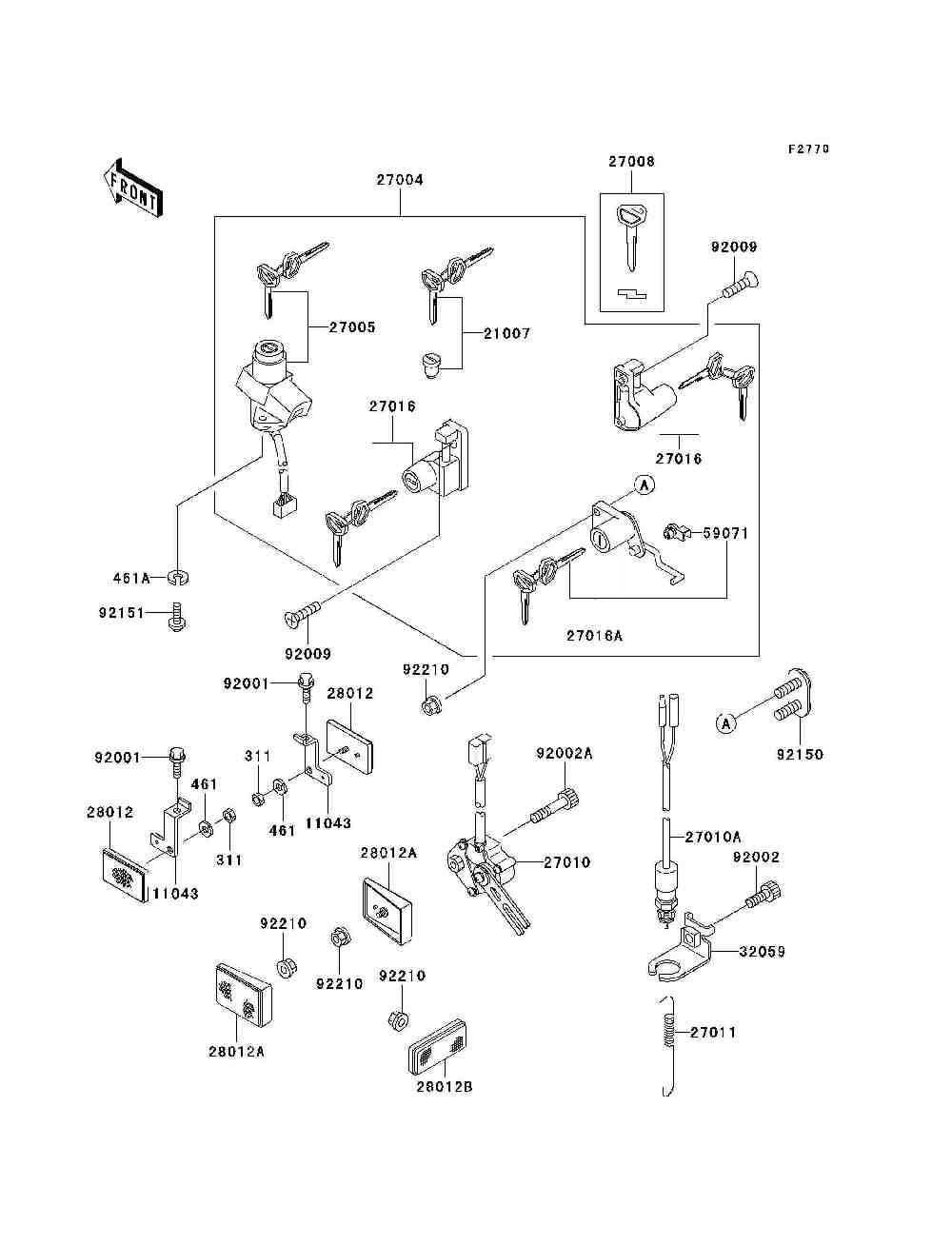 Ignition switch  locks  reflectors