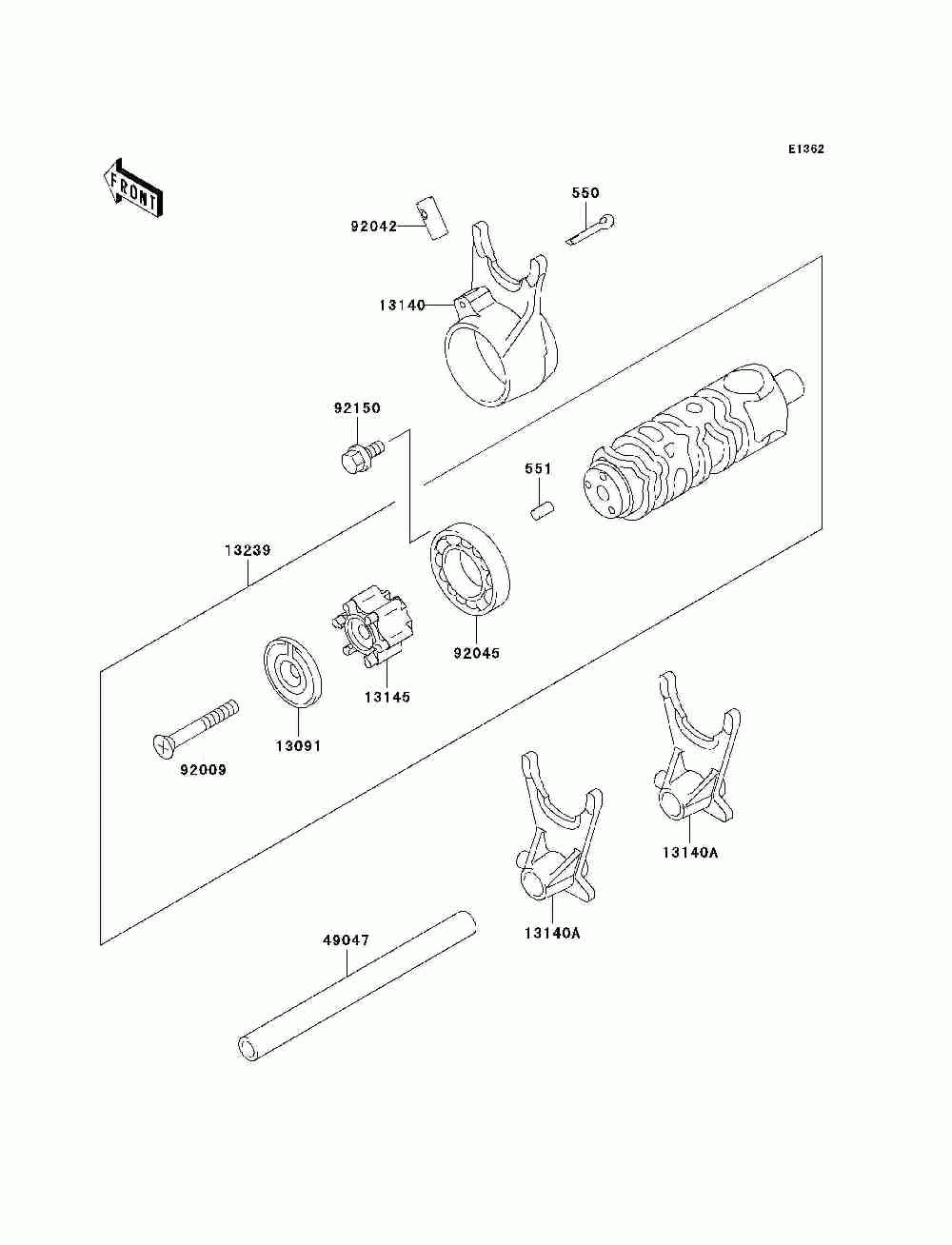 Gear change drum_shift fork(s)