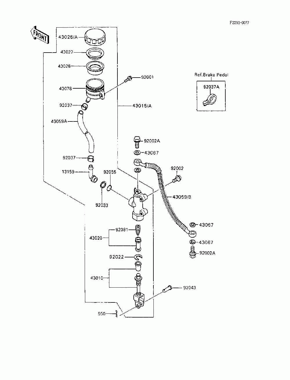 Rear master cylinder