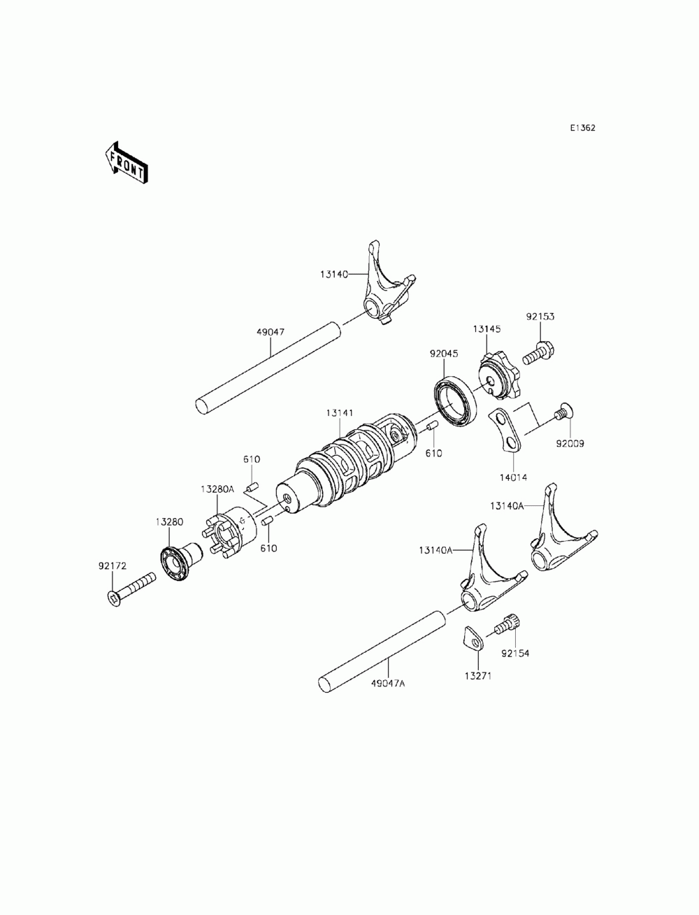 Gear change drum_shift fork(s)