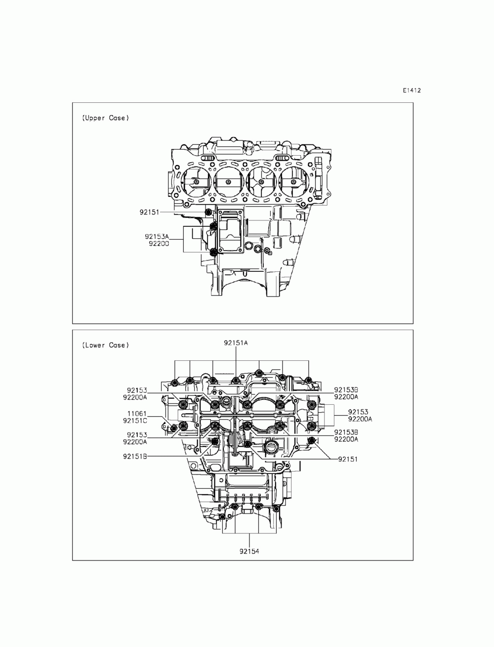 Crankcase bolt pattern