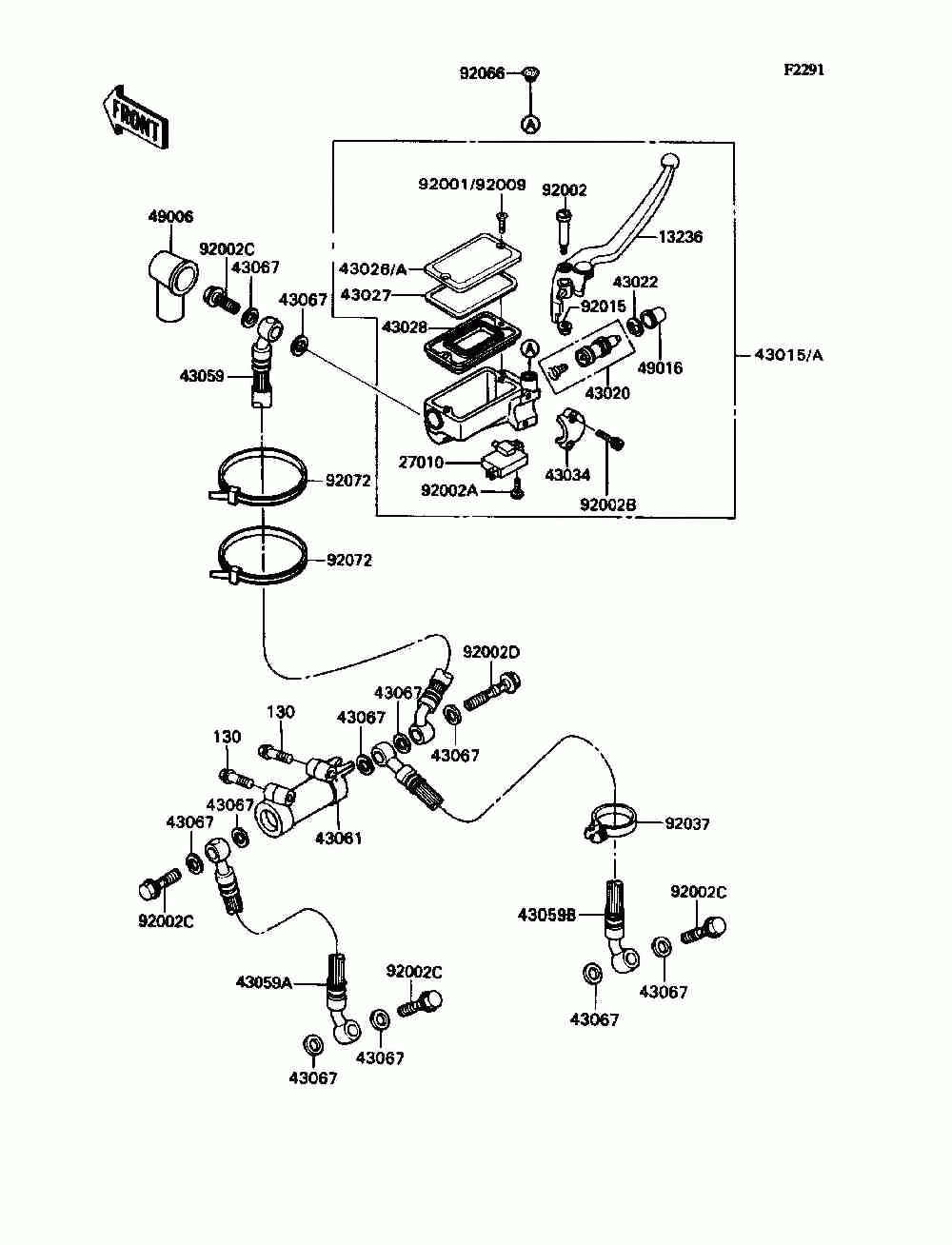 Front master cylinder