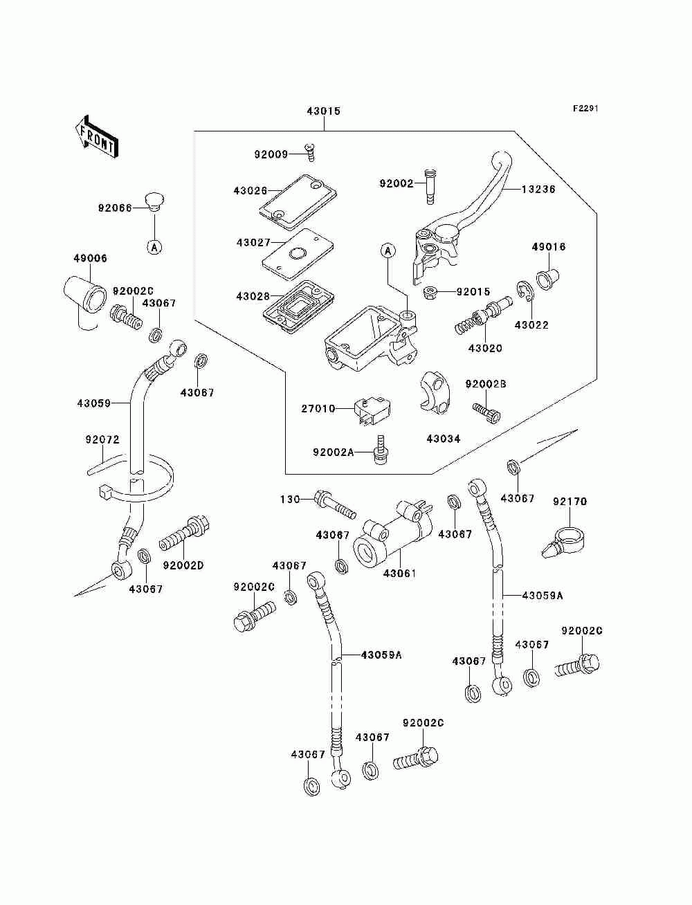 Front master cylinder