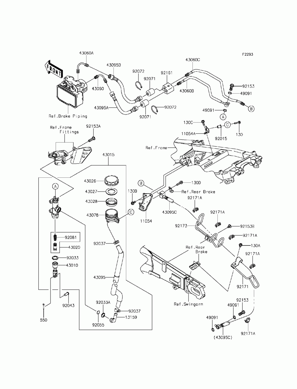 Rear master cylinder