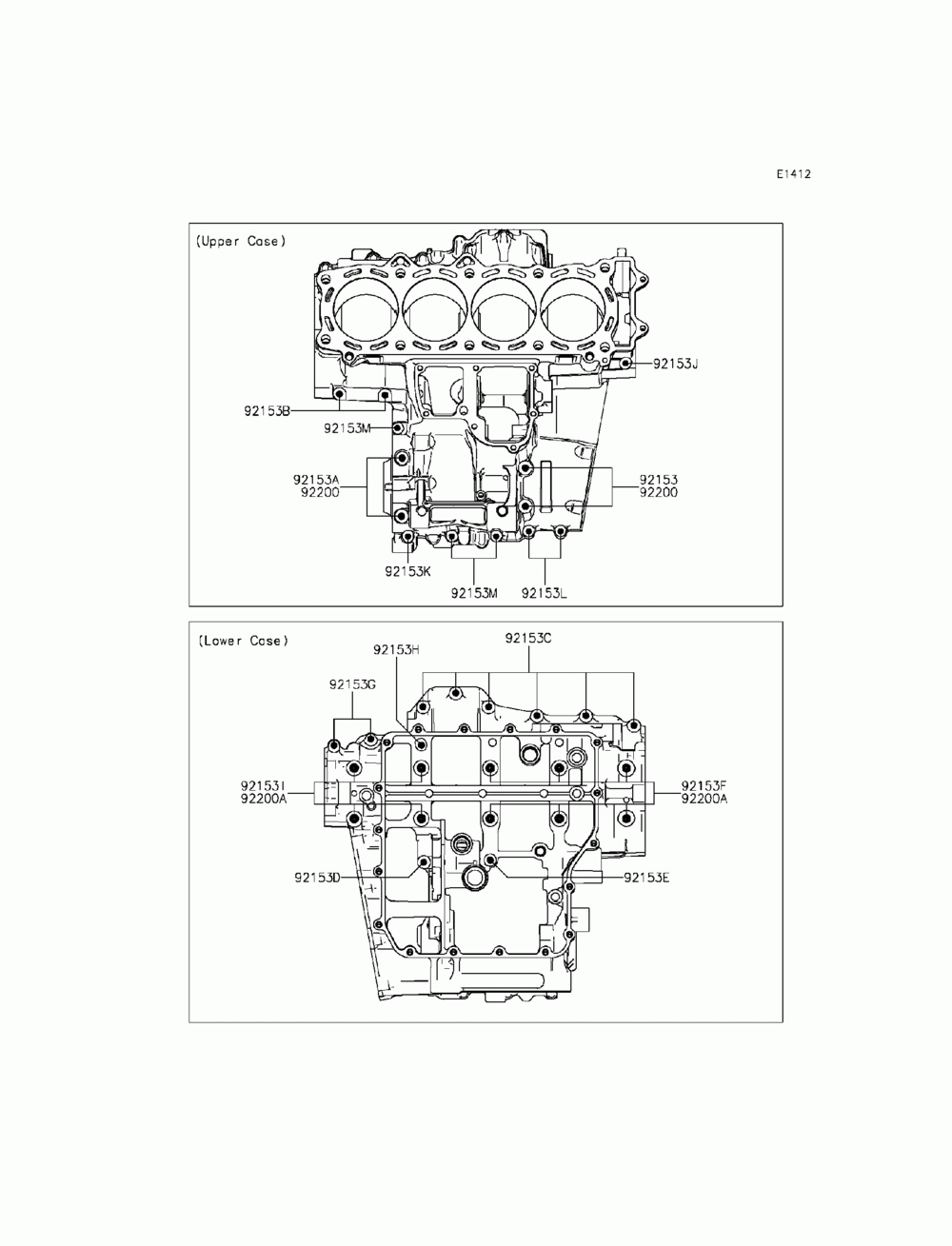 Crankcase bolt pattern