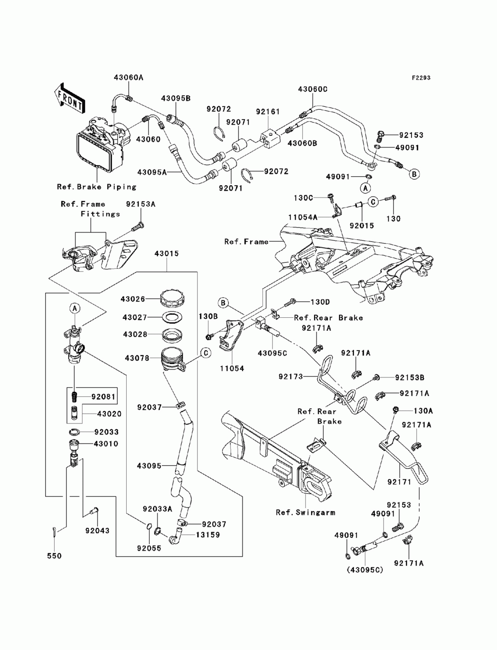 Rear master cylinder