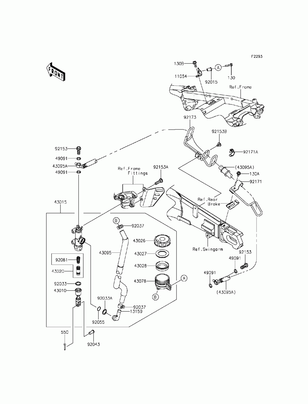 Rear master cylinder