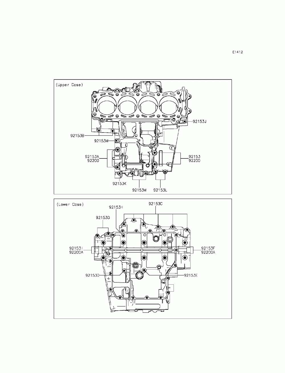 Crankcase bolt pattern