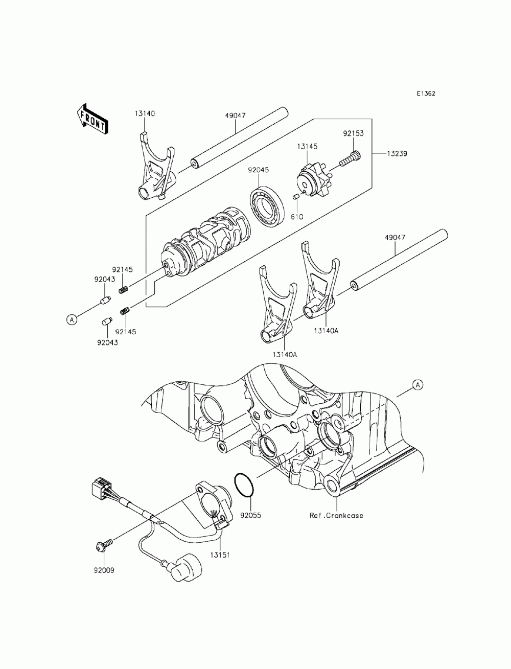 Gear change drum_shift fork(s)