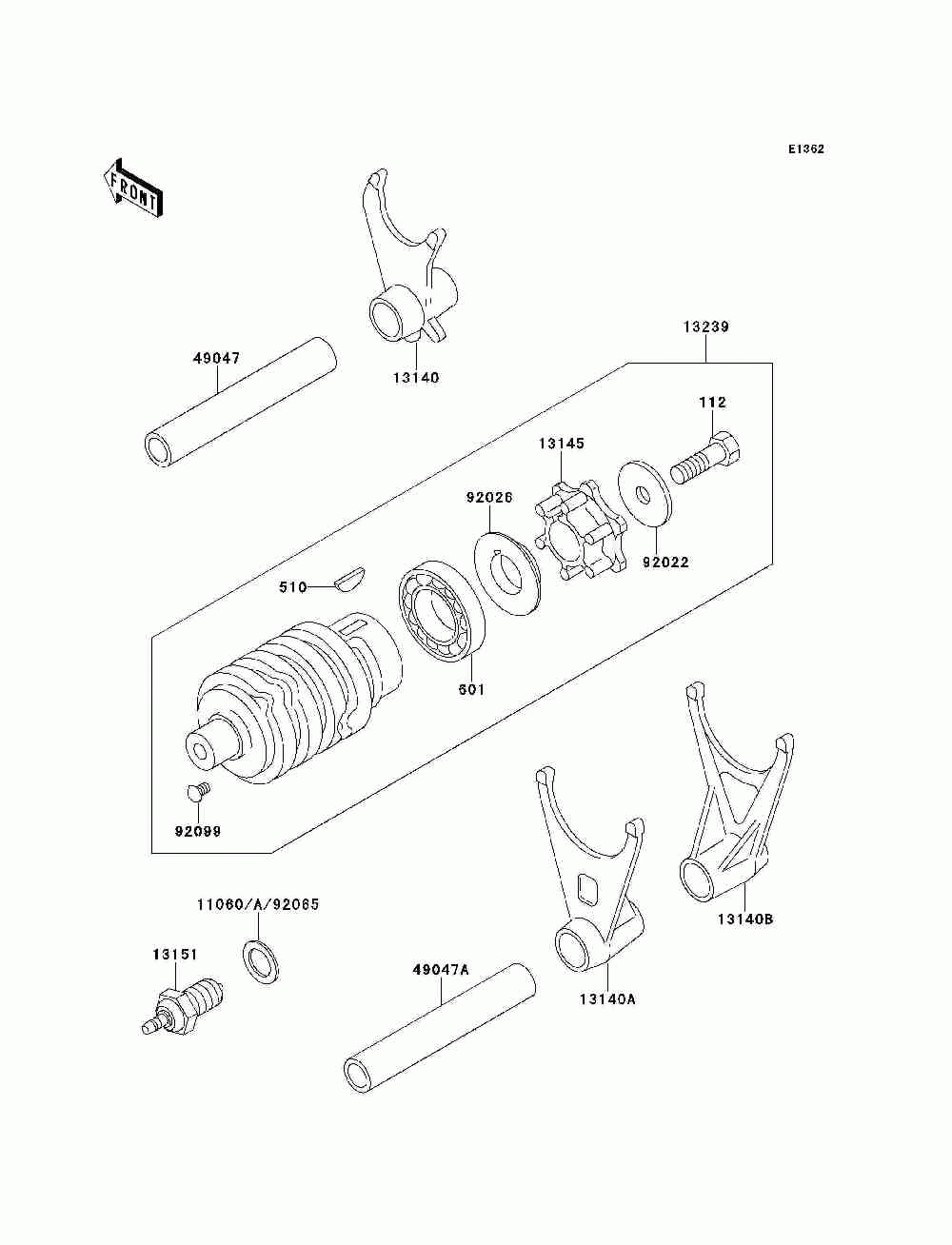 Gear change drum_shift fork(s)