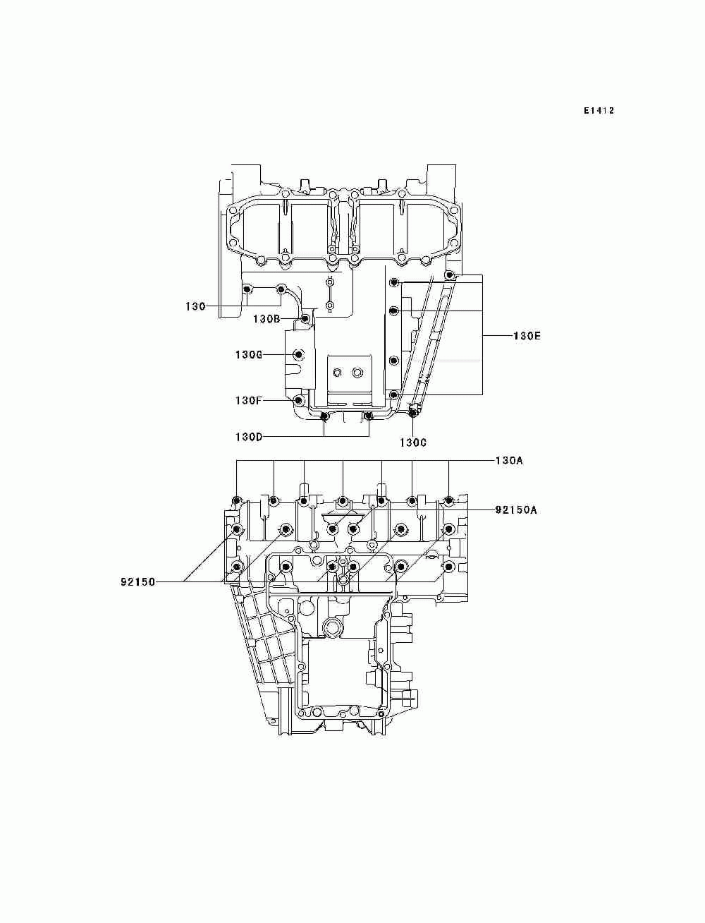 Crankcase bolt pattern