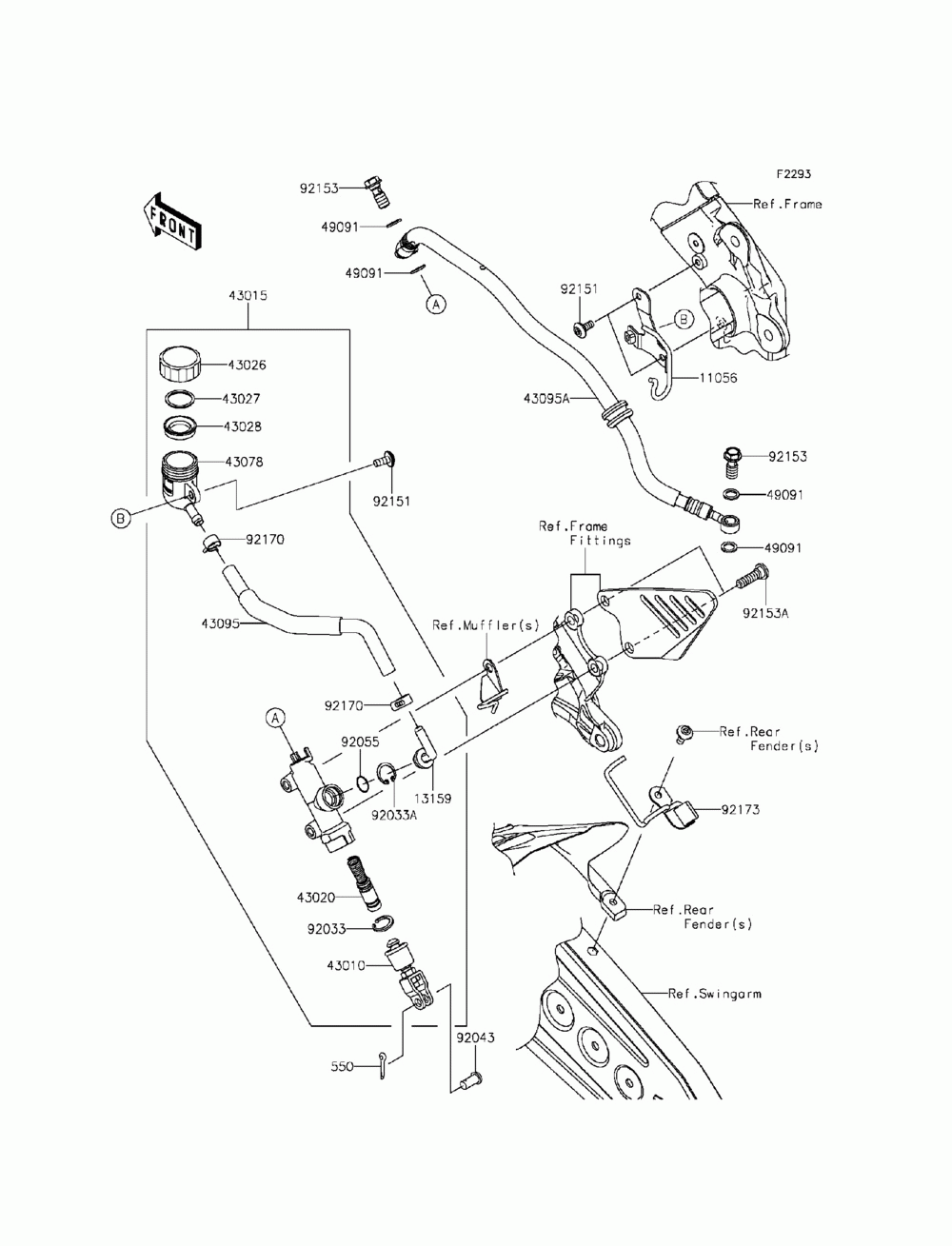 Rear master cylinder