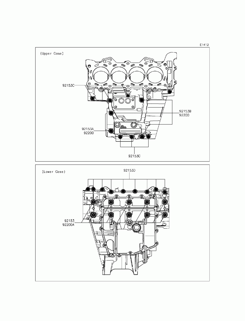 Crankcase bolt pattern