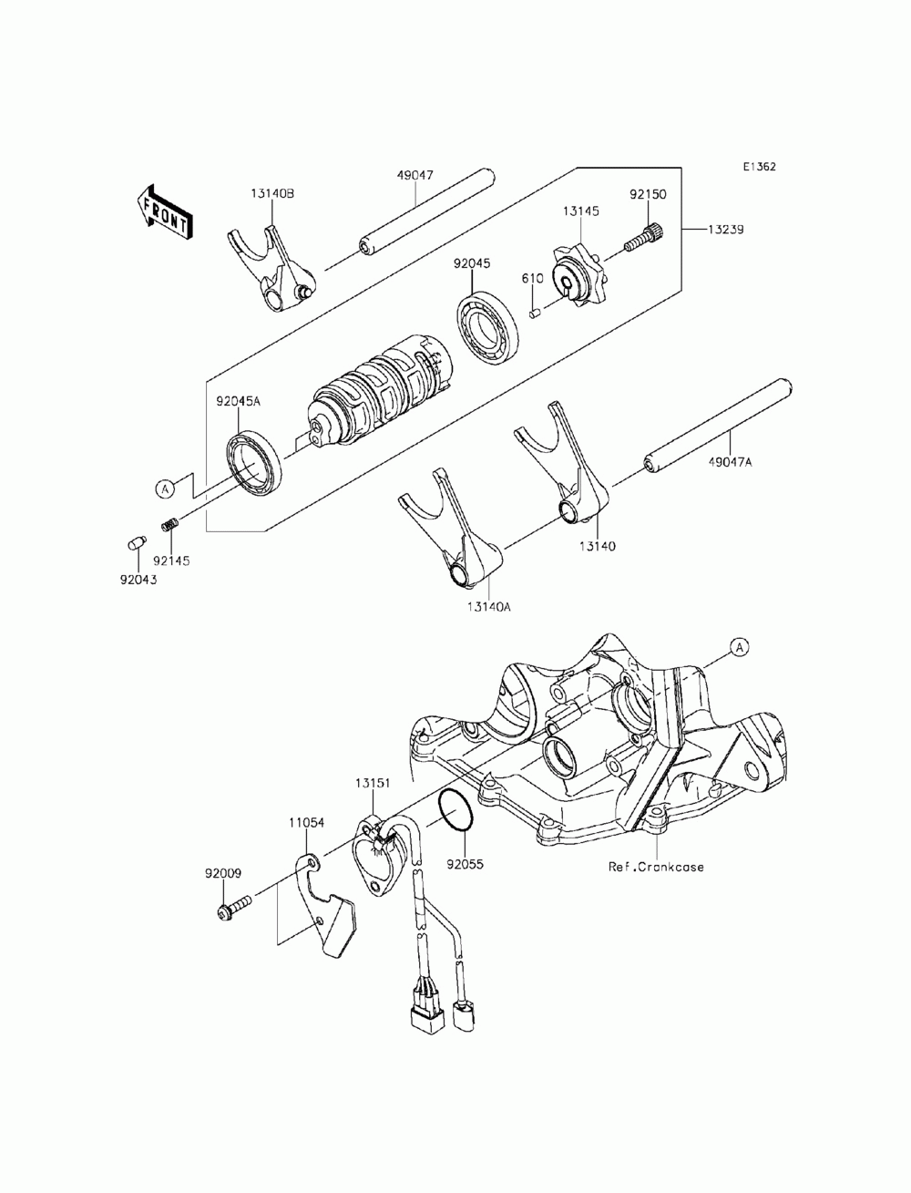 Gear change drum_shift fork(s)