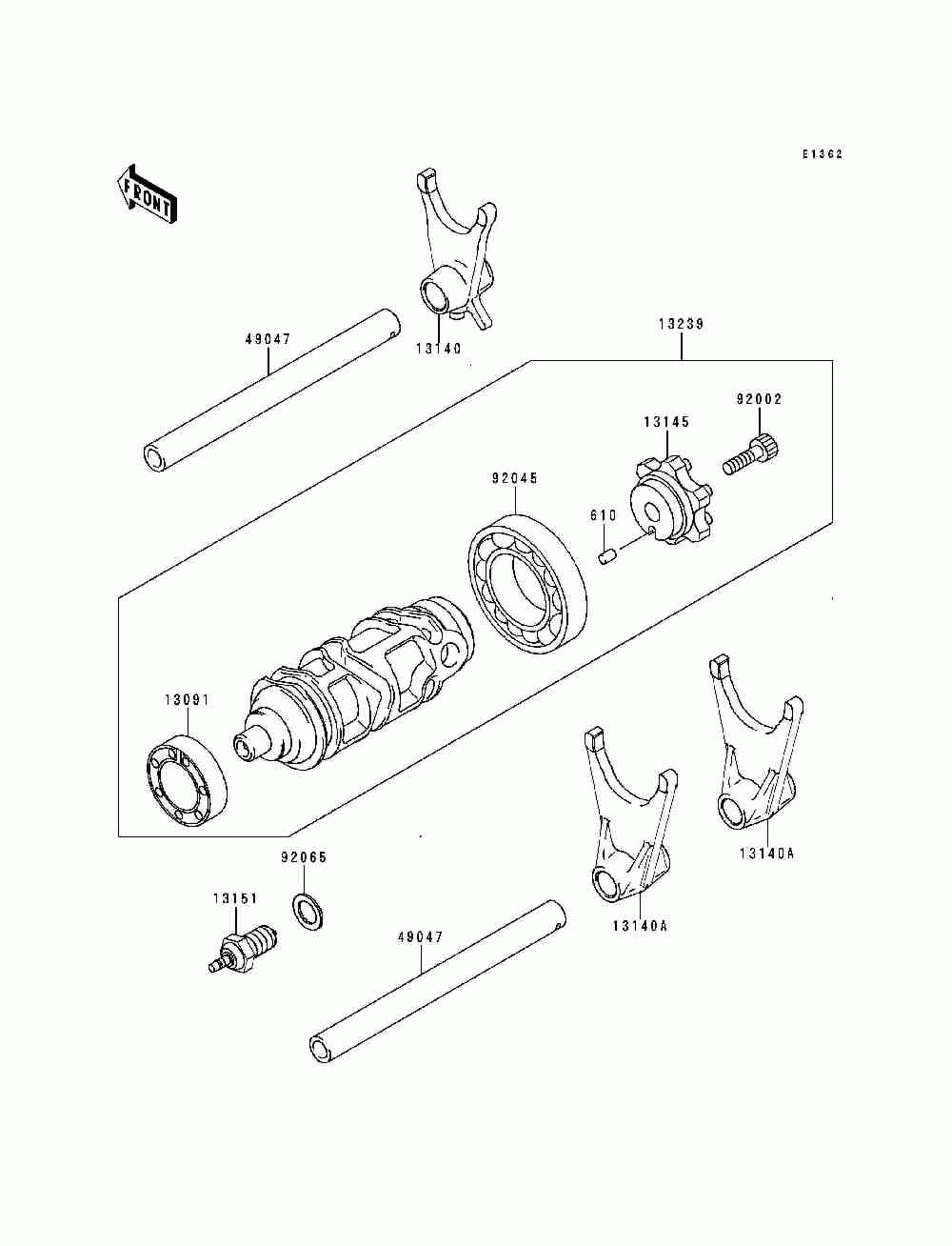 Gear change drum_shift fork(s)