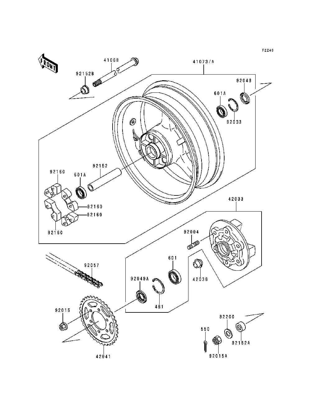 Rear wheel  chain