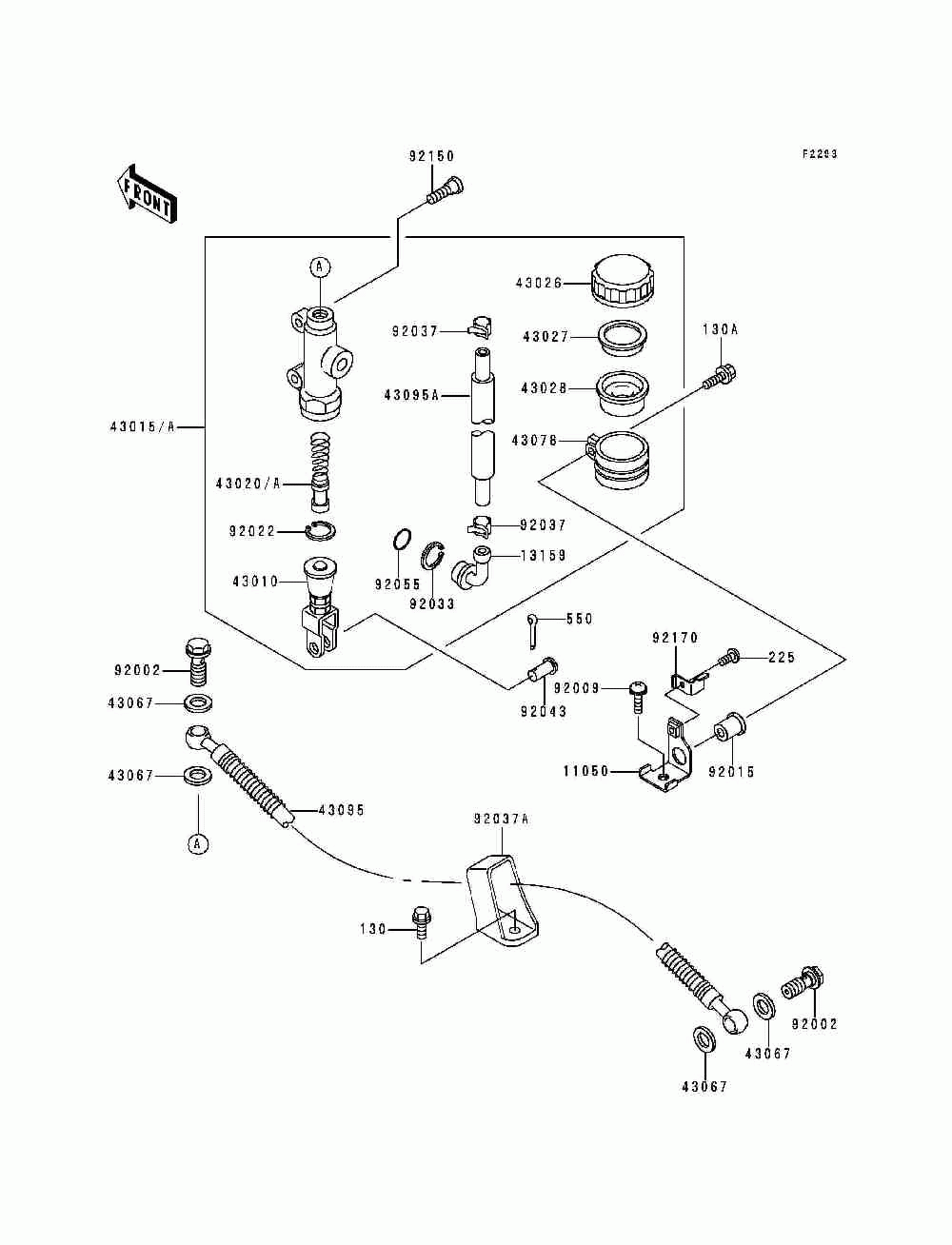 Rear master cylinder