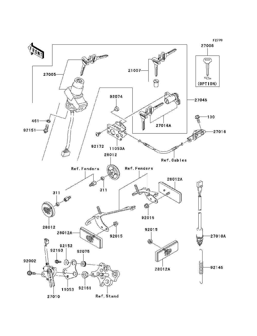 Ignition switch  locks  reflectors