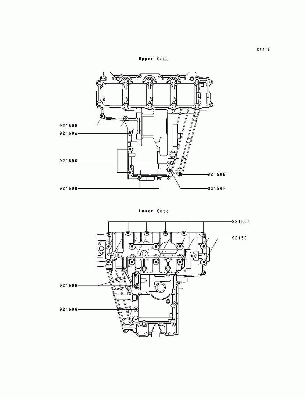 Crankcase bolt pattern