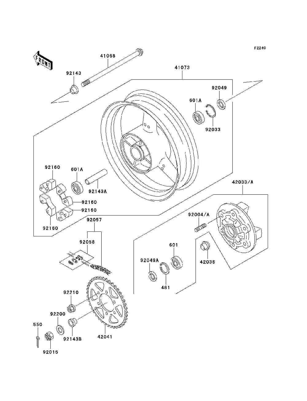 Rear wheel  chain