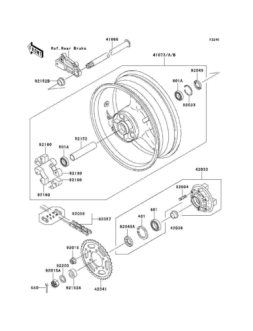 Rear wheel  chain