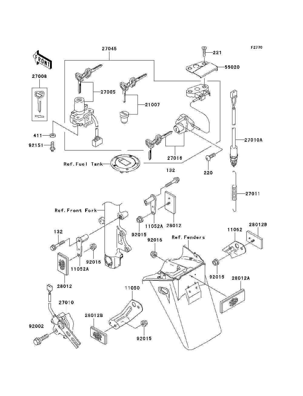 Ignition switch  locks  reflectors