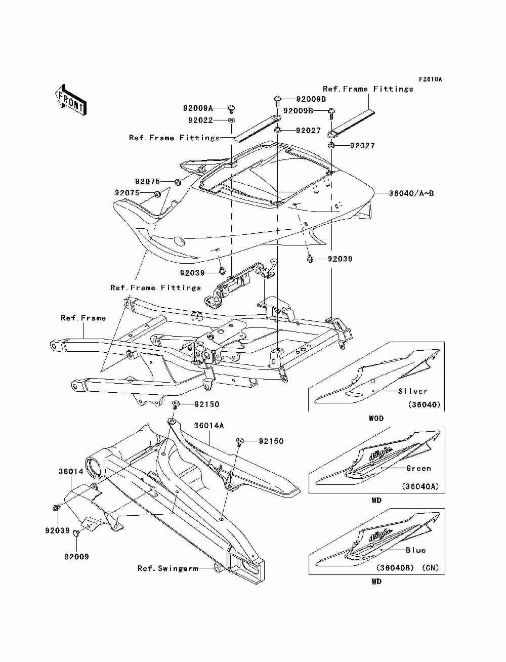 Side covers_chain cover(zx900-f2)