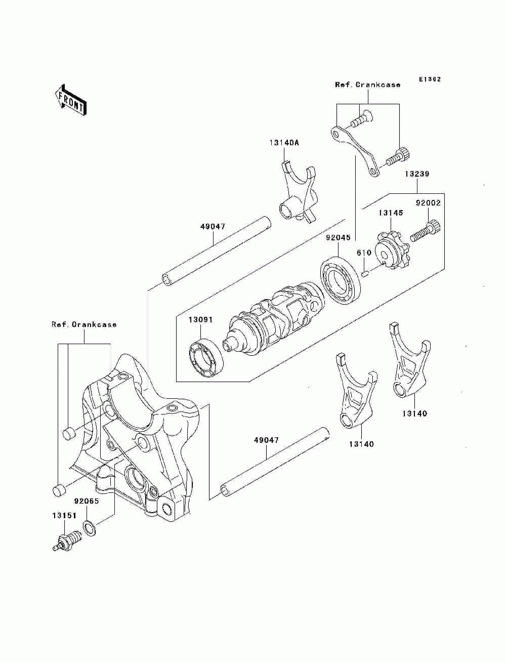 Gear change drum_shift fork(s)