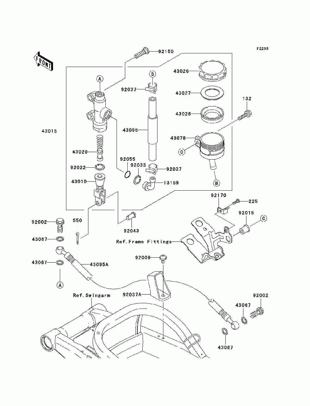 Rear master cylinder