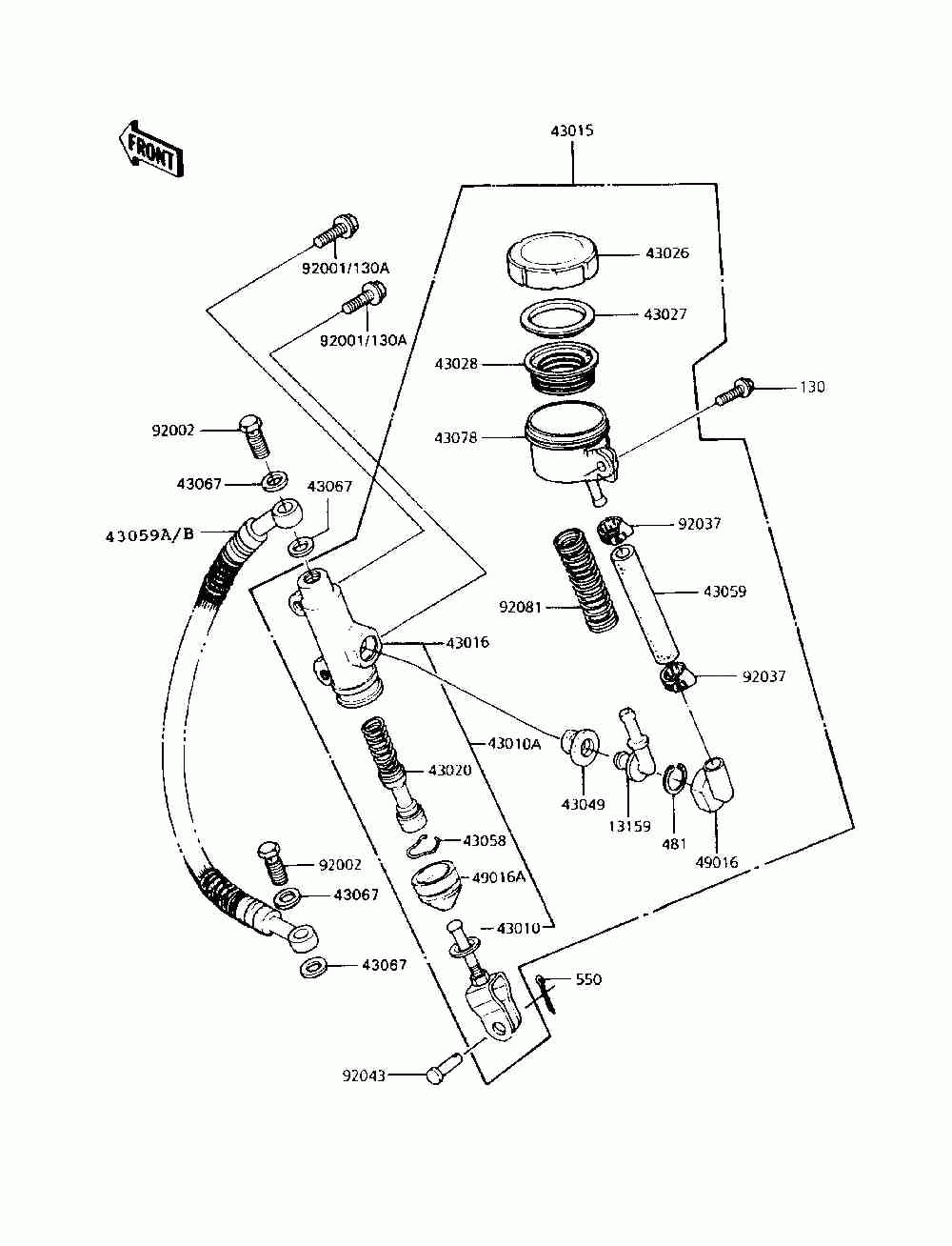 Rear master cylinder