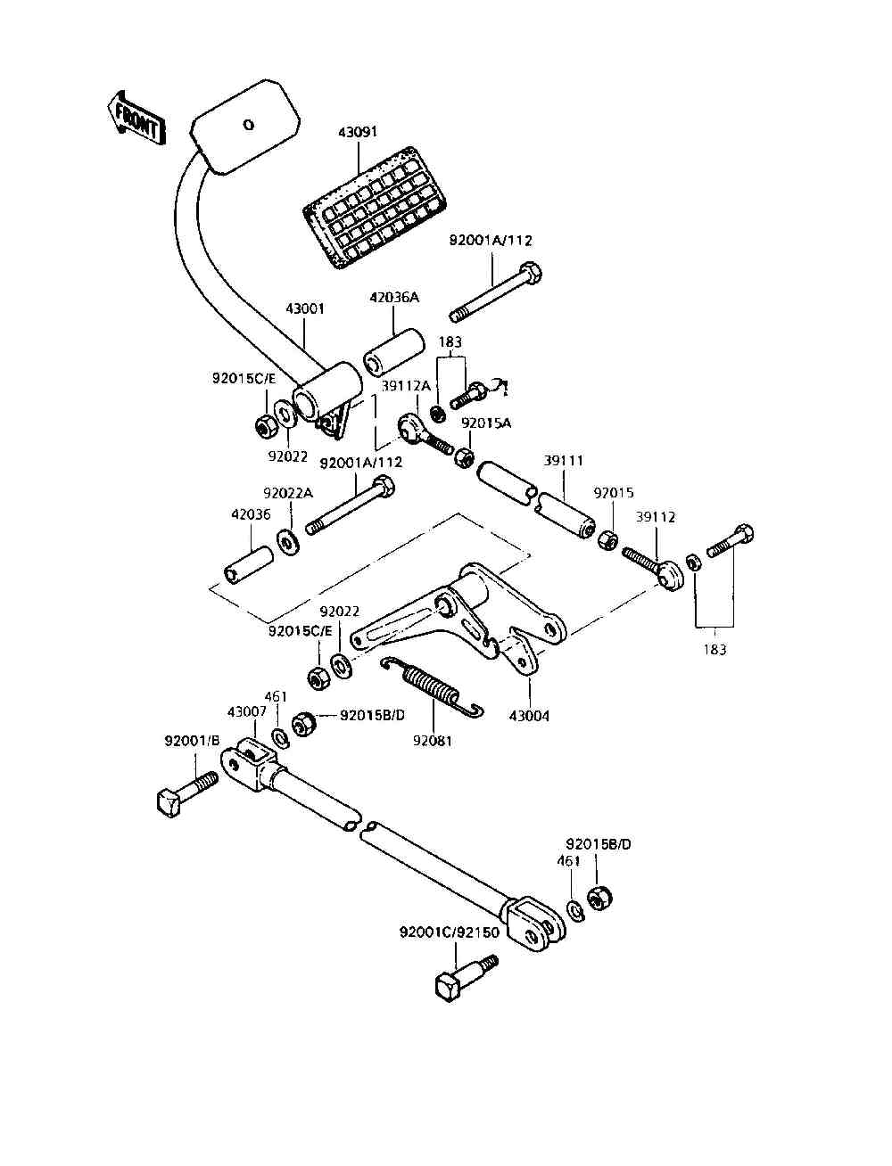 Brake pedal  torque link