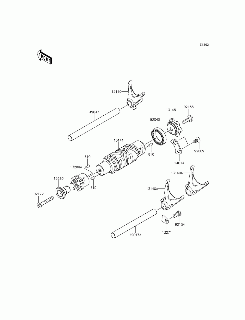 Gear change drum_shift fork(s)